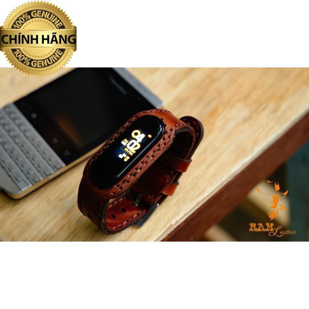 DÂY ĐỒNG HỒ DA BÒ THẬT CHO MIBAND 5 – RAM LEATHER CỰC KỲ SANG TRỌNG