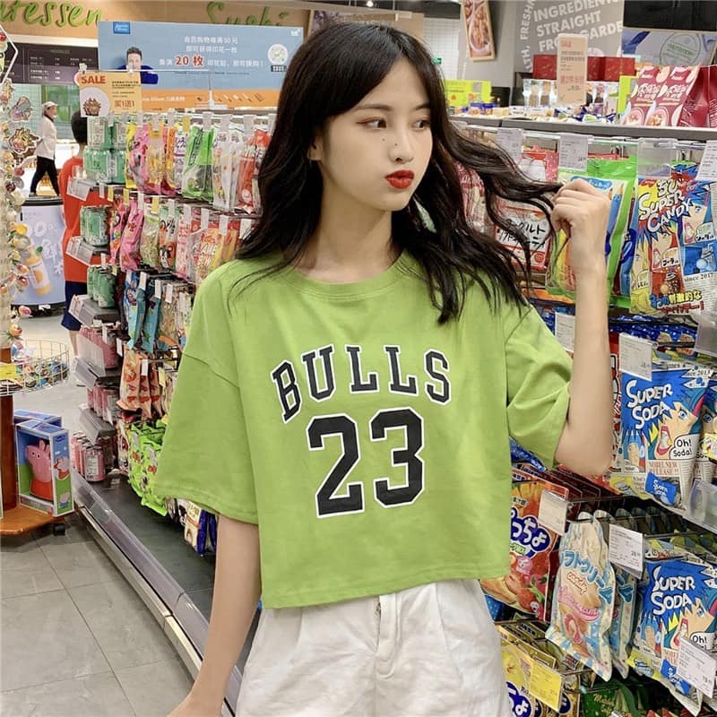 ÁO CROPTOP NỮ IN SỐ 23