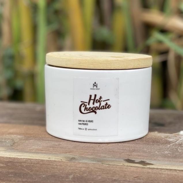 Nến thơm thư giãn trang trí sáp đậu nành hương Socola Hot Chocolate Organic