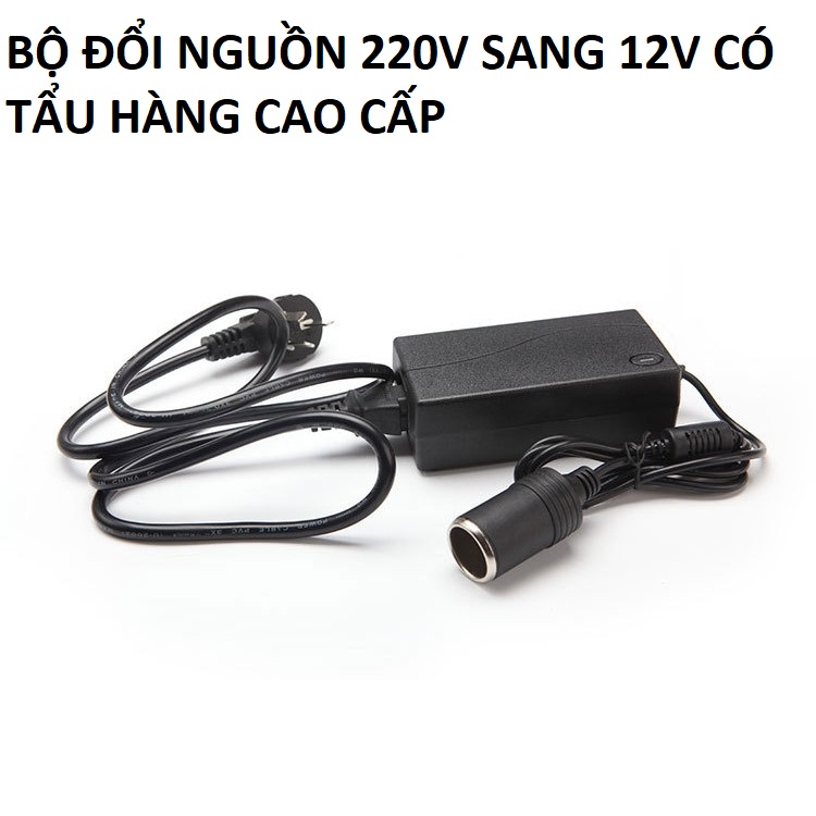 Đổi nguồn 220v-12v có tẩu cắm cho máy bơm lốp , máy hút bụi và các thiết bị 12v khác thuận tiện loại tốt nguồn đồng