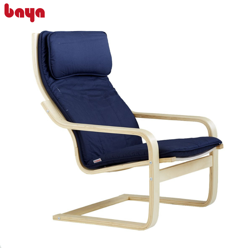 Ghế Bành BAYA VIKING FREJA Mang Đậm Phong Cách Bắc Âu, Khung Ghế Làm Từ Gỗ Bền Bỉ, Nhẵn Bóng Đệm Ghế Làm Từ Vải Cotton Mềm Mại Thoáng Khí