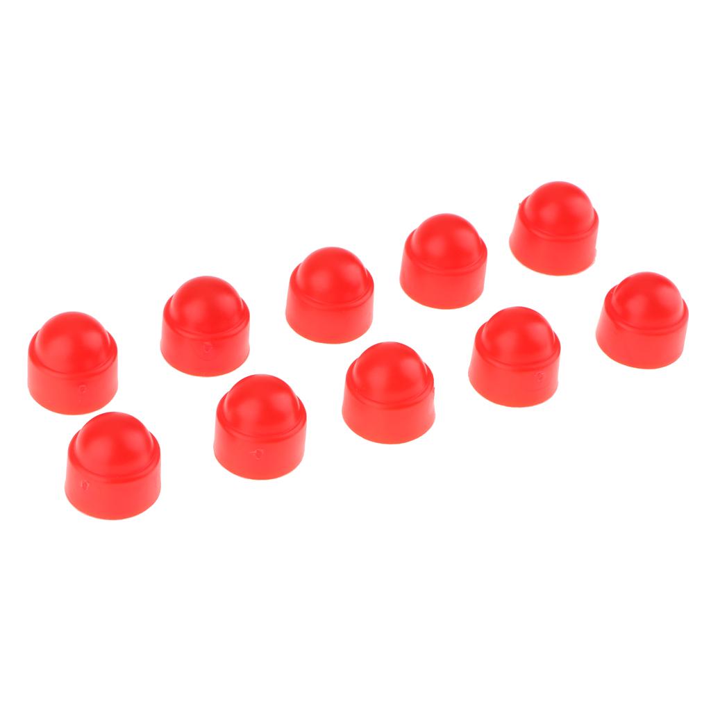 10Pcs M6 M8 M10 Red Dome Nut Protection Caps Cover M6 10 x 13mm
