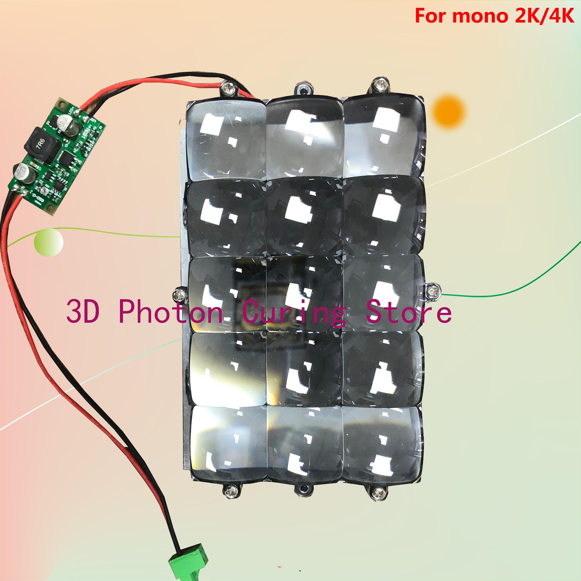 Máy in 3d 6 inch UV led 405nm mảng UV 15 chiếc Nguồn sáng cho máy in 3D Công suất nguồn sáng 45W