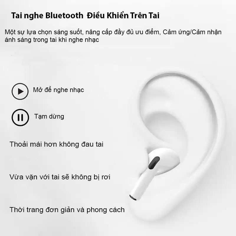 Tai nghe không dây Bluetooth phiên bản thế hệ mới PRO 4 Bluetooth 5.0 có thể đổi được tên thiết bị - Hàng Nhập Khẩu