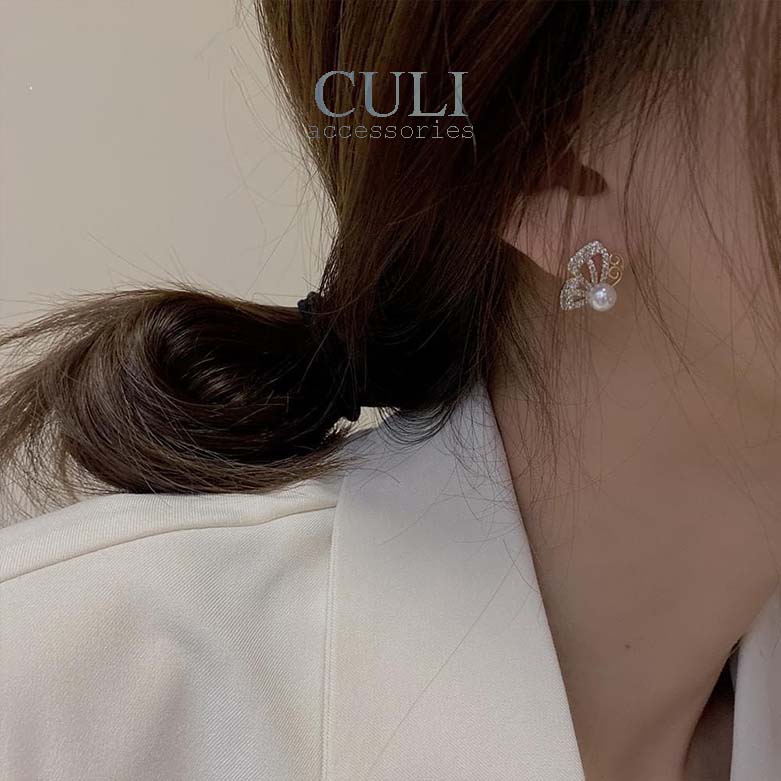 Khuyên tai, Bông tai thời trang nữ đính hạt trai nhân tạo HT614 - Culi accessories