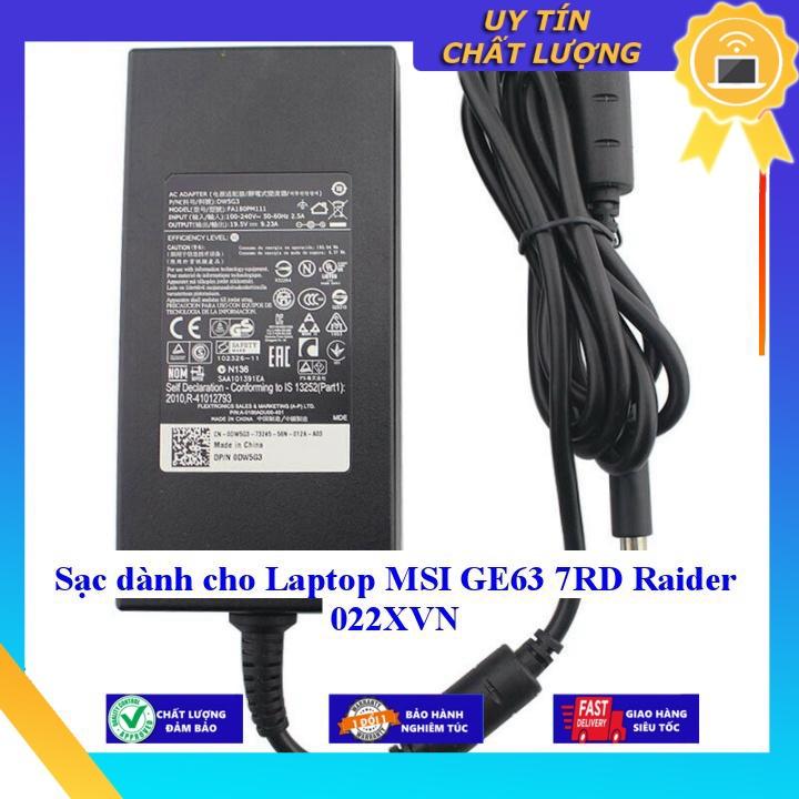 Sạc dùng cho Laptop MSI GE63 7RD Raider 022XVN - Hàng Nhập Khẩu New Seal