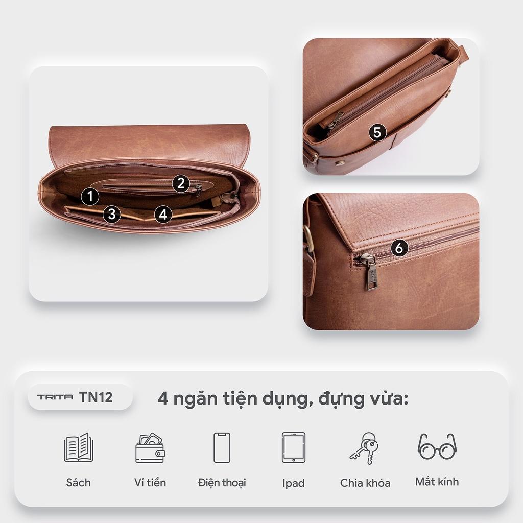 Túi đeo chéo da nam phom ngang LATA TN25 - Bảo Hành Trọn Đời