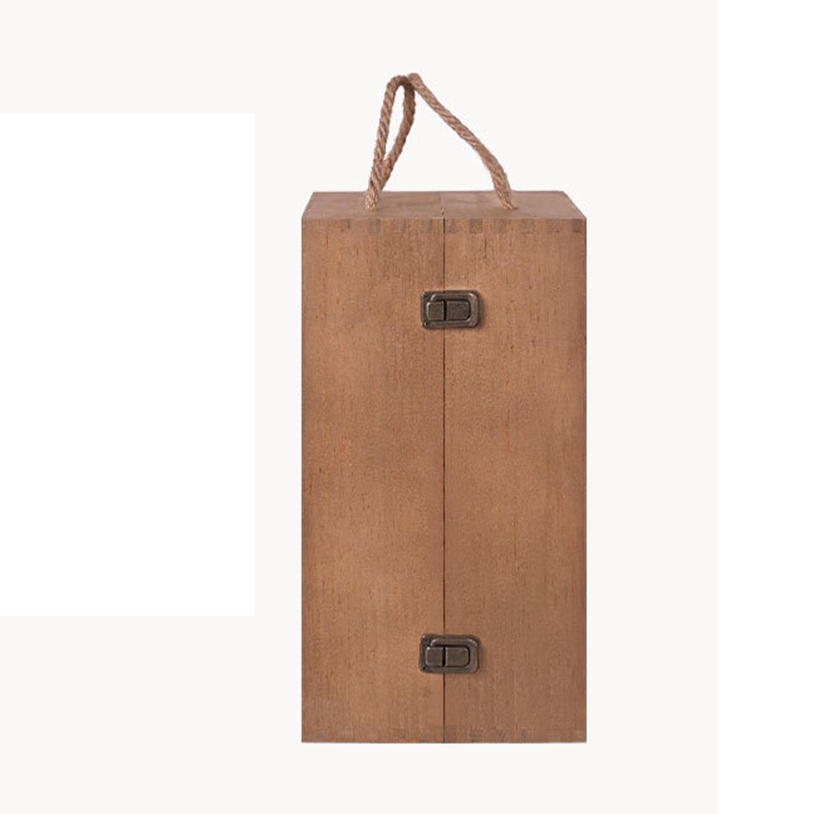 Outdoor Wood Camping Condiment Storage Box BBQ Travel Oil Bottle Spices Container Seasoning Tin Organizer Case