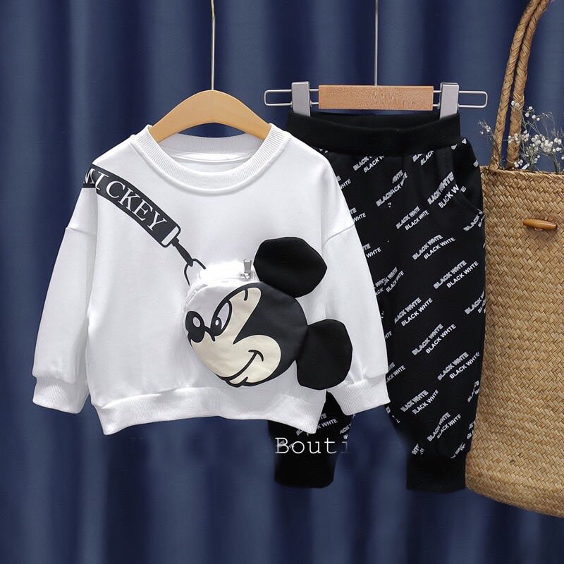 Set Đồ Cho Bé Có Đính Kèm Túi Micky Siêu Đẹp