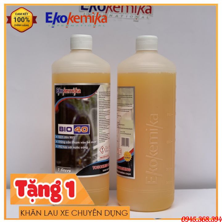 Dung dịch rửa xe không chạm cao cấp nhập khẩu từ Châu Âu - Ekokemika Bio 40 Tặng 1 khăn lau xe