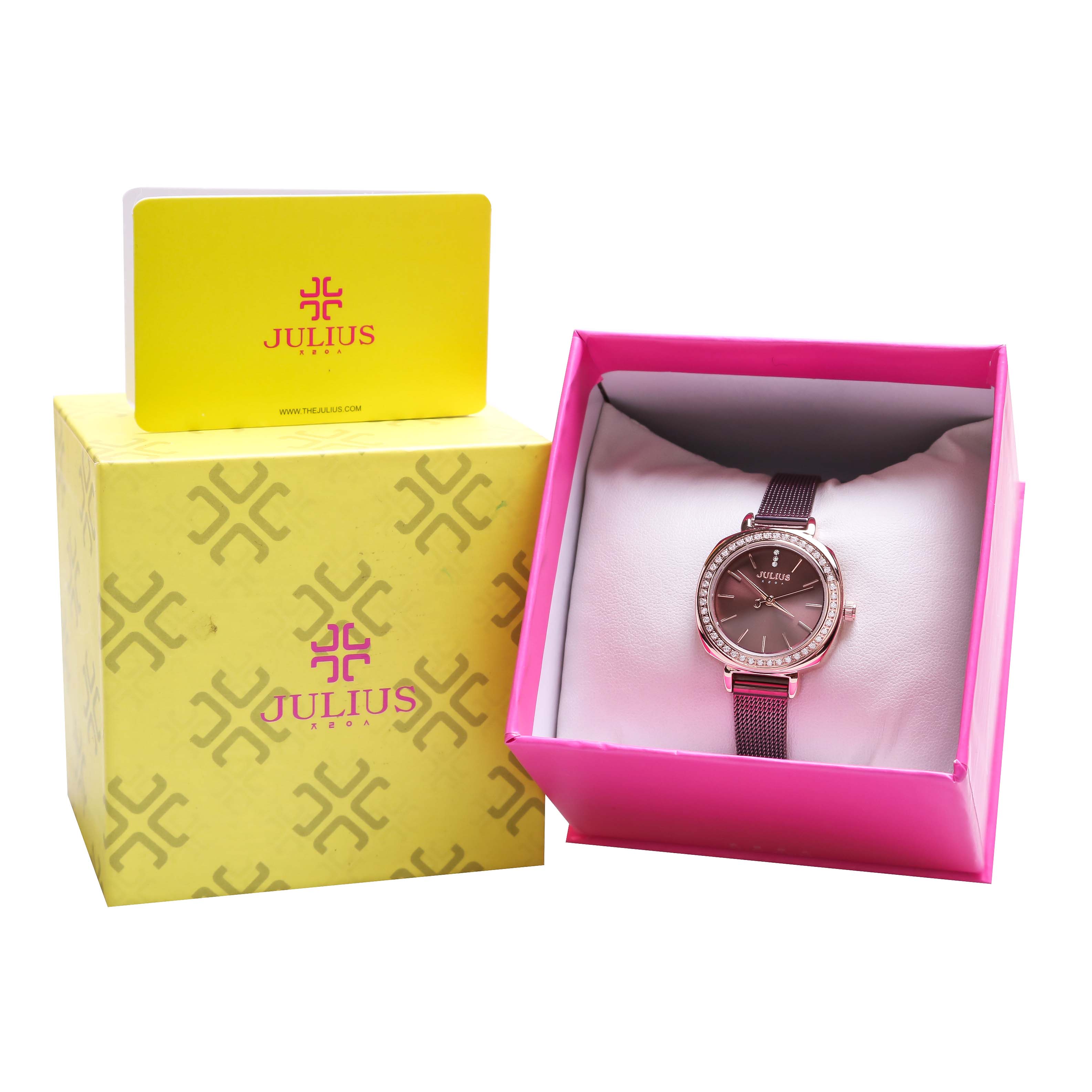 Đồng Hồ Nữ JA-1213C Julius Hàn Quốc Dây Thép