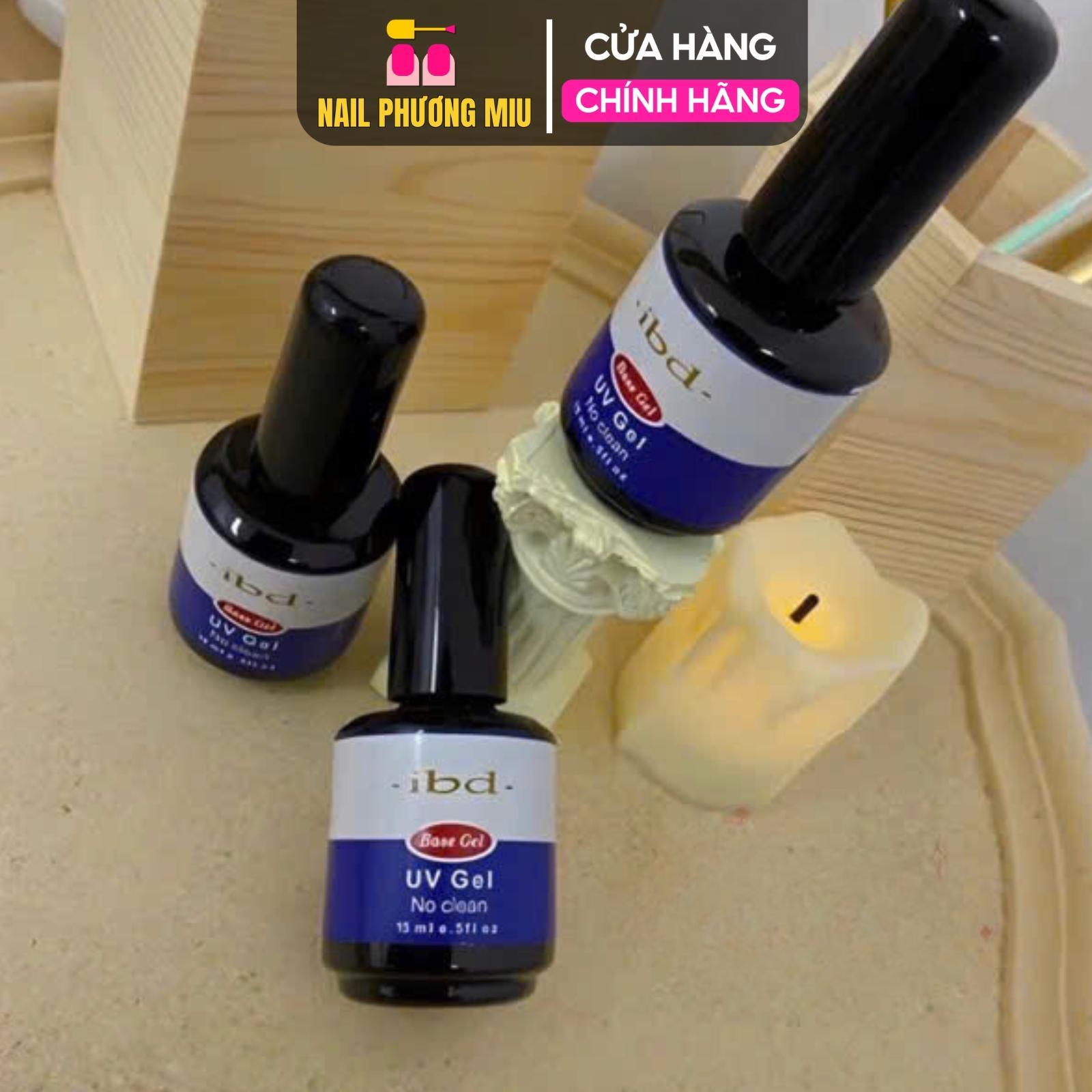 Base IBD Cao Cấp Uv Gel No Clean 15ml Siêu Liên Kết Gel Đắp Móng, Sơn Gel Trong Suốt, Sánh Vừa Phải, Bền Màu Bóng Làm Nail Nữ Women