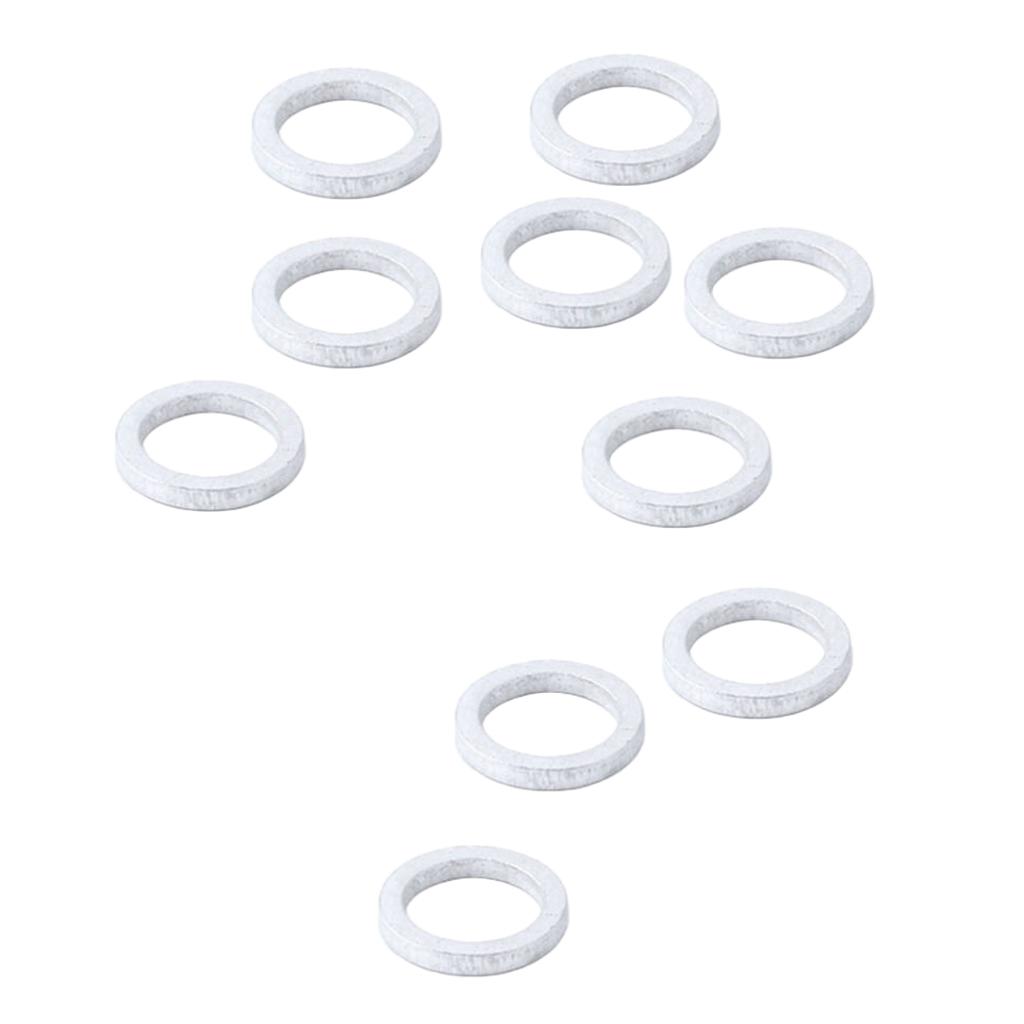 10Pcs Bicycle Headset Spacers,MTB Road Mountain Bike Stem Spacers Aluminum Alloy Bike Bicycle Handlebar Spacers Front Stem Fork Washer