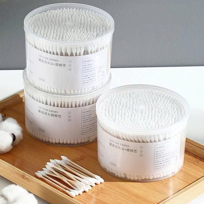Sản Phẩm Dụng Cụ Trang Điểm Làm Đẹp – Tăm Bông Hai Đầu Tiện Dùng, Hộp 500 Cây Gọn Gàng Tiết Kiệm