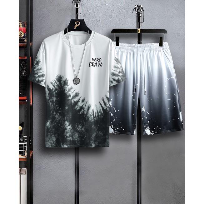 Set Bộ thể thao đen thời trang đi biển nam - SG76