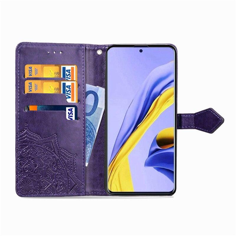 Bao da điện thoại dập nổi họa tiết hoa cho Samsung Galaxy A51 5G/Samsung A51 5G/ Galaxy A51 A71 5G