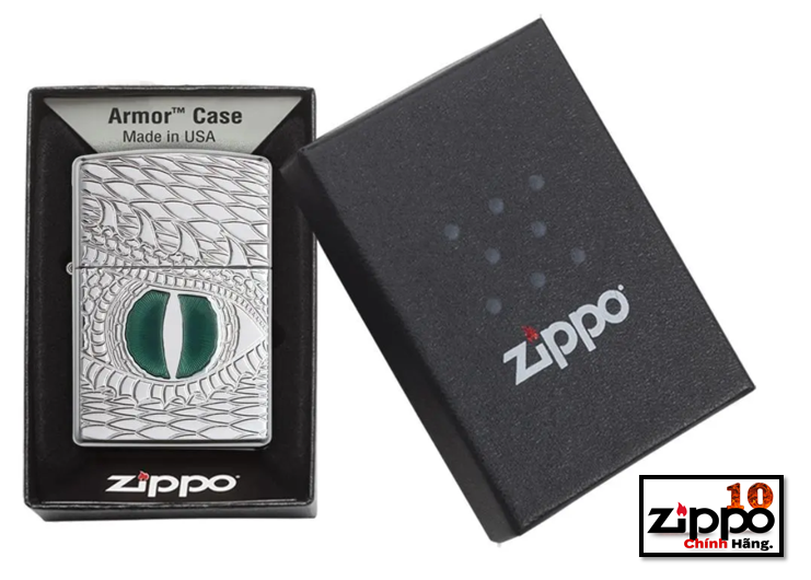 Bật lửa Zippo 28807 Dragon Eye (mắt rồng màu xanh) - Chính hãng 100%