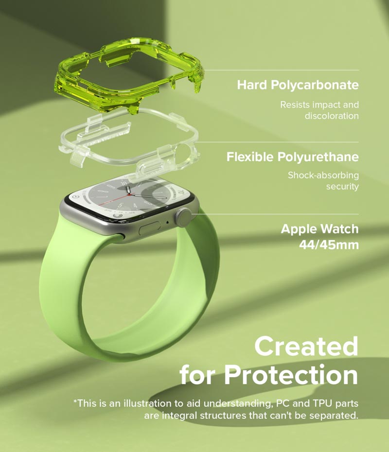 Ốp dành cho Apple Watch 9/8/7 45mm RINGKE Fusion Bumper - Hàng Chính Hãng