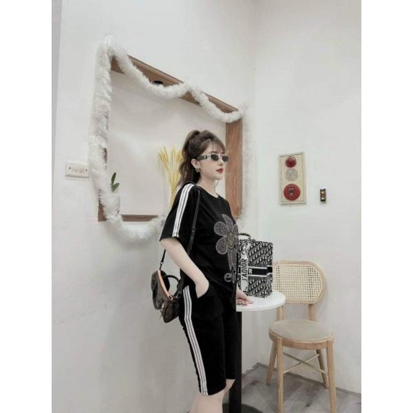 SÉT BỘ THỂ THAO FORM RỘNG CƯỜM ĐÁ HOA