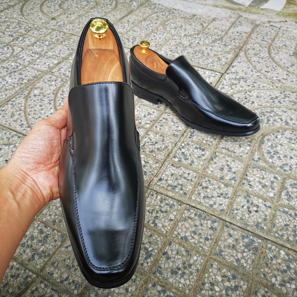 Giày da bò công sở giày tây xỏ big size cỡ lớn cho nam chân to. Large size men’s business shoes, oxford-derby-brogue shoes for big feet - GT046D