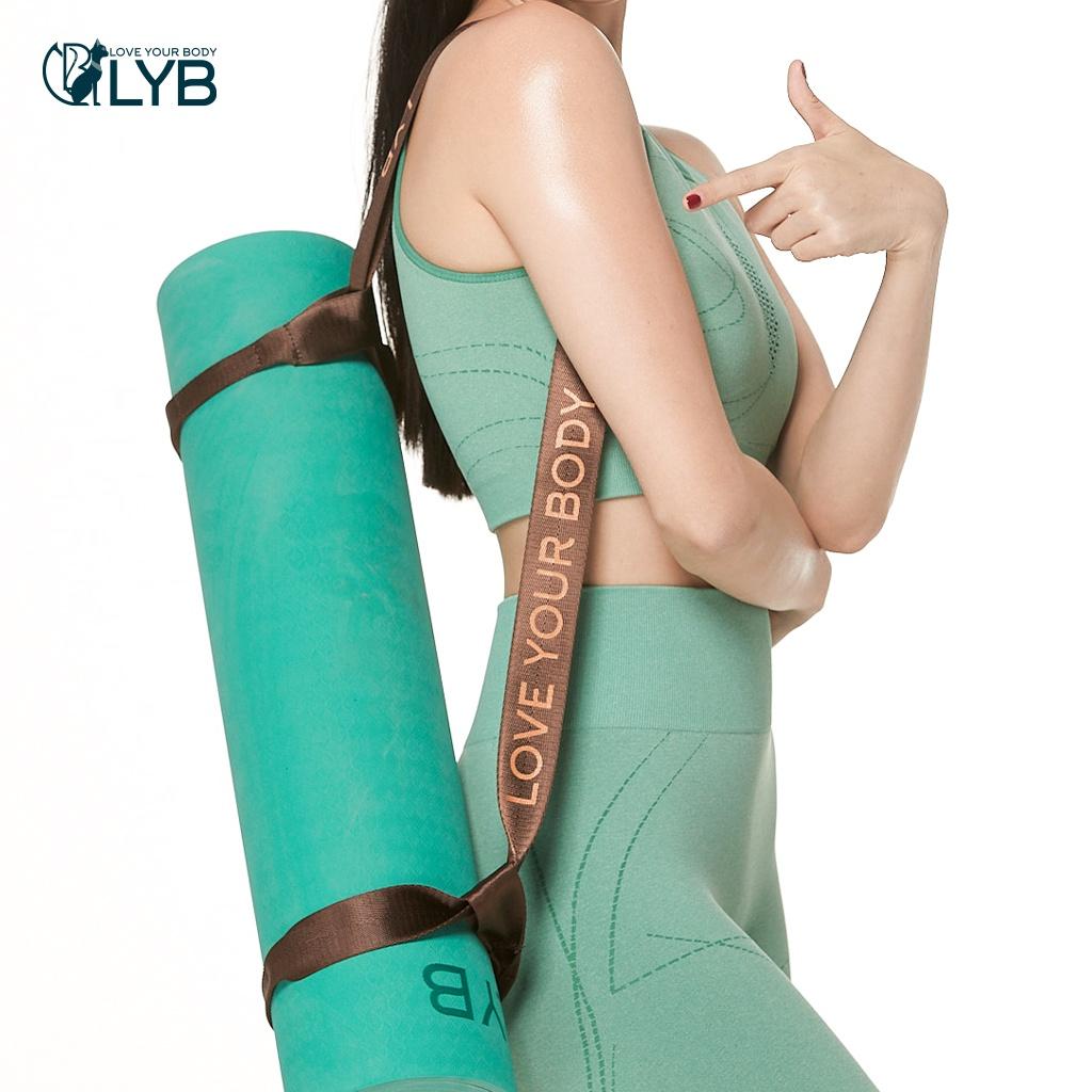 Dây đeo thảm yoga đơn giản thanh lịch màu nâu LYB - FW22-A00023