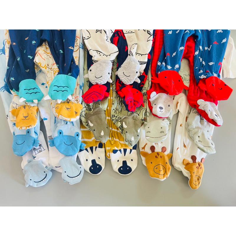 (0-9m) Body Liền Quần Ngủ Cotton Mềm Mịn HM/ Car..ter Cho Bé - Carter 6-9m / A2