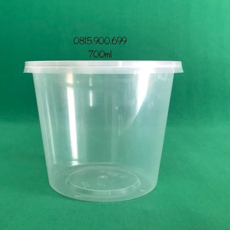HỘP NHỰA TRÒN PP CÓ NẮP 700ml