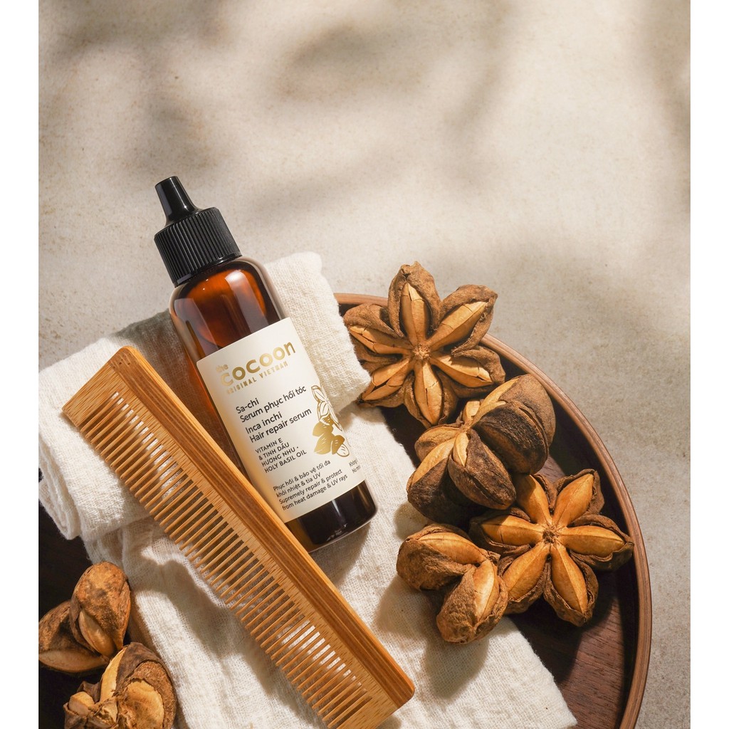 Serum Sachi Cocoon 70ml phục hồi và bảo vệ tóc tối đa thuần chay