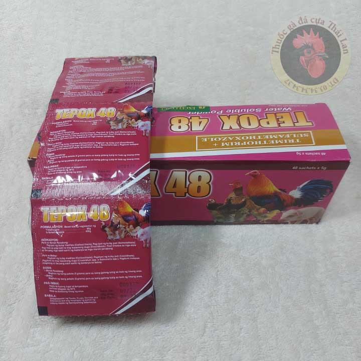 Combo 2 gói - thuốc gà đá - TEPOX 48 - cầu trùng , tiêu chảy