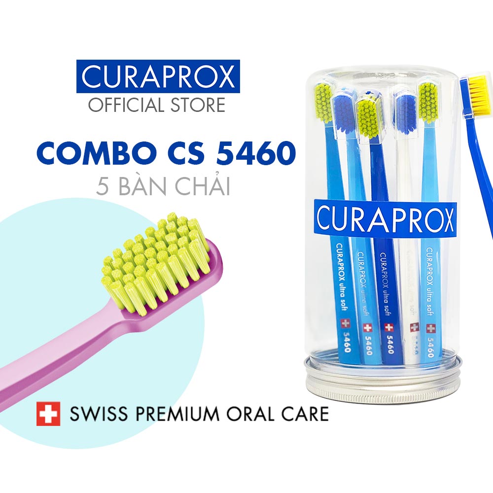 Set Hộp Bàn Chải Răng Curaprox CS 5460 – Phiên Bản Giới Hạn – Giao màu ngẫu nhiên – Set 5 bàn chải