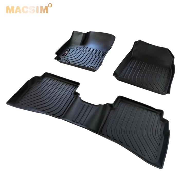 Thảm lót sàn xe ô tô Kia Sonet 2022 Nhãn hiệu Macsim chất liệu nhựa TPE cao cấp màu đen