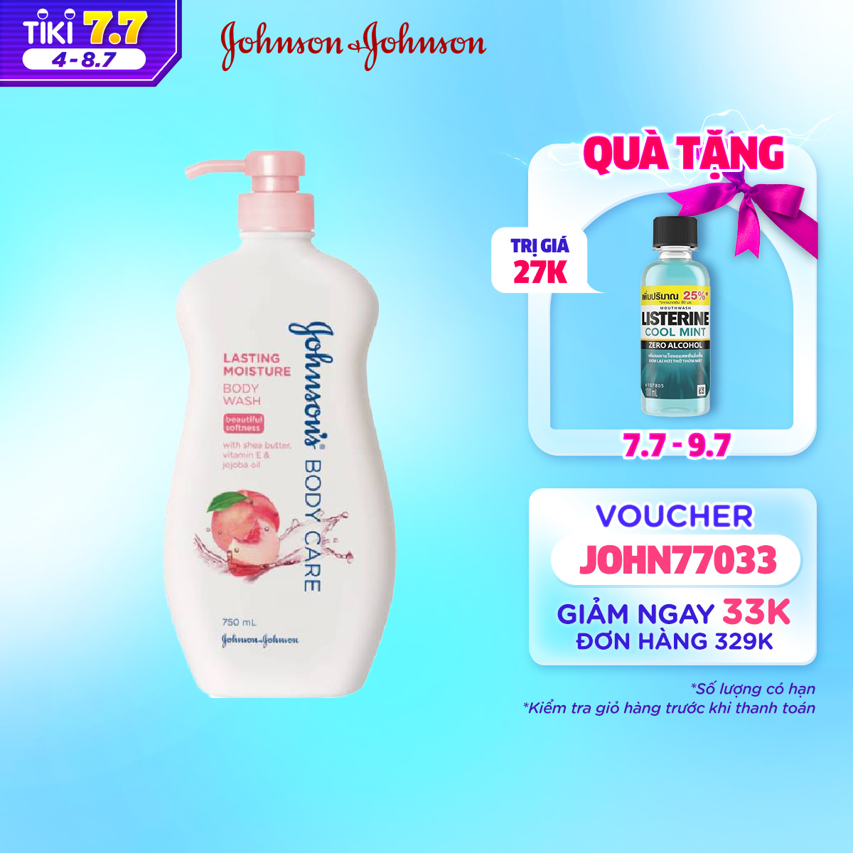 Sữa Tắm Dưỡng Ẩm Johnson’s Dành Cho Người Lớn (750ml) - 9556006061541