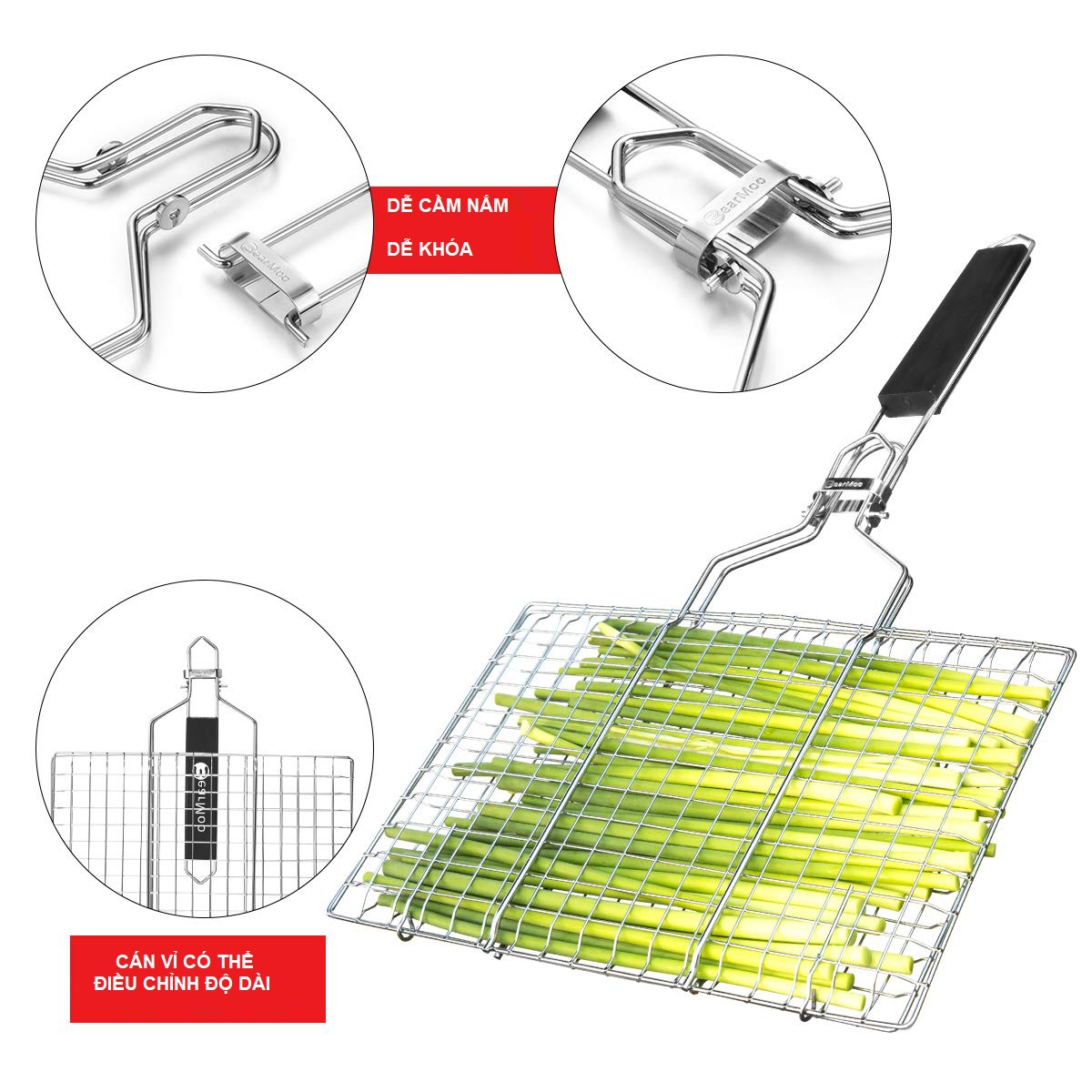 Vỉ Nướng BBQ Thép Không Gỉ Cao Cấp Hàng Chính Hãng Home Basics