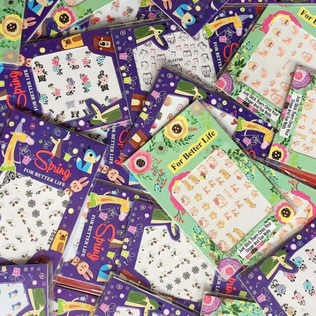 Combo 2 sticker dán móng tay mẫu đẹp - Giao mẫu ngẫu nhiên
