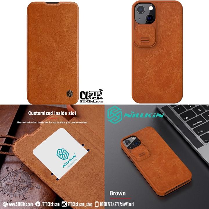 BAO DA DÀNH CHO ĐIỆN THOẠI IPHONE 13 NILLKIN QIN BẢO VỆ CAMERA