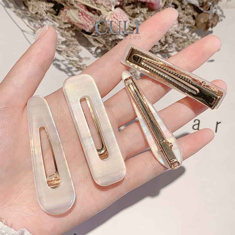 Kẹp tóc mini, Kẹp mái nhiều hình, chất liệu xà cừ lấp lánh, style Hàn Quốc - Culi accessories