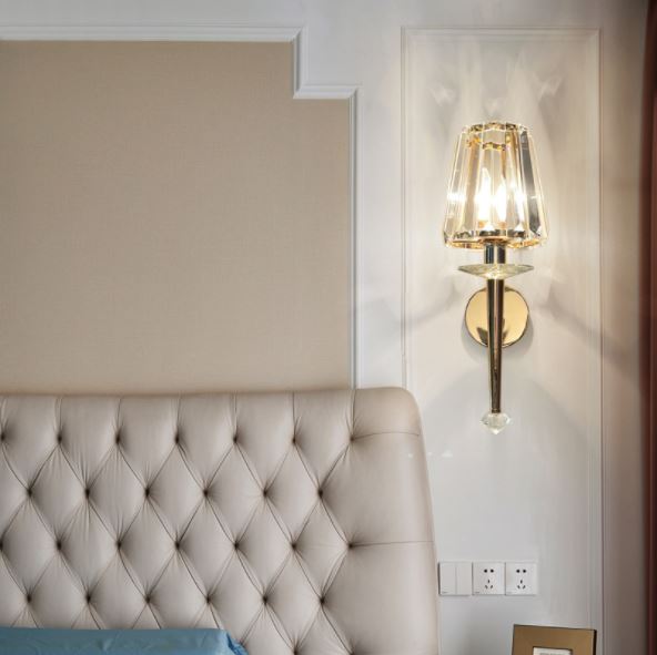 Đèn Tường Pasge Pha Lê Hiện Đại Trang Trí Nhà Cửa Cao Cấp. - Kèm Led Ngô 3 Màu