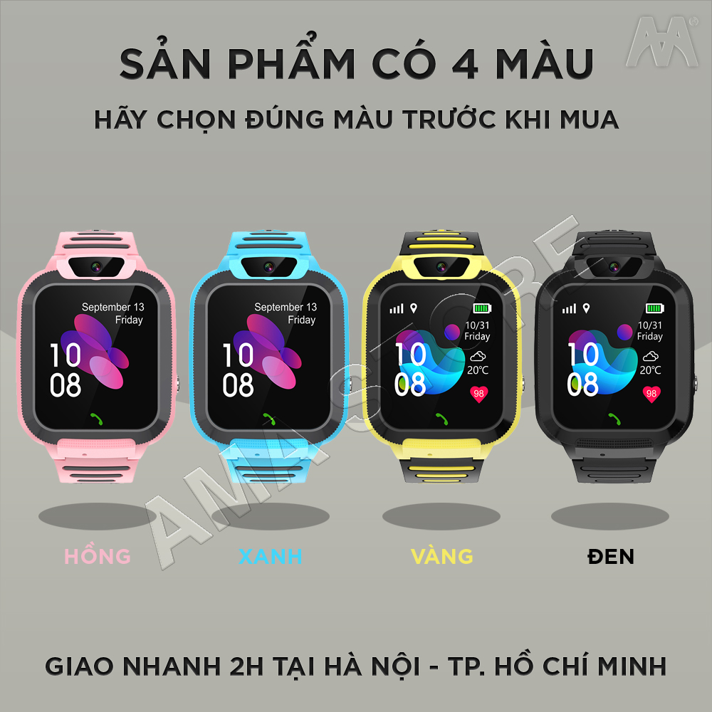 Đồng hồ Thông minh Chống nước IP67 Dành cho Trẻ em nhuẩn AMA Watch Q16S Hàng chính hãng