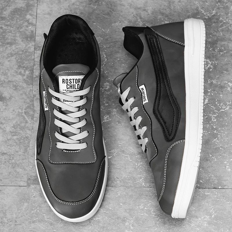 Giày da nam PU Sneakers Xu hướng chạy giày Ý Khỉ nam Khí quái Không trượt giày nam Color: Black Shoe Size: 42