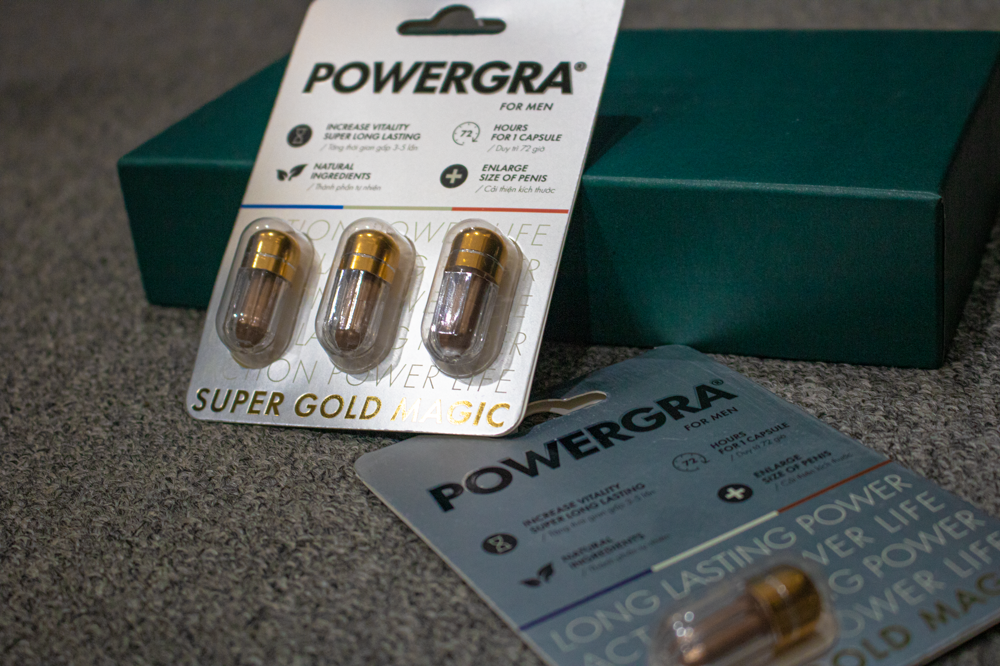 Viên uống tăng cường sinh lý nam giới Powergra (Super Gold Magic) - Vỉ 1 viên