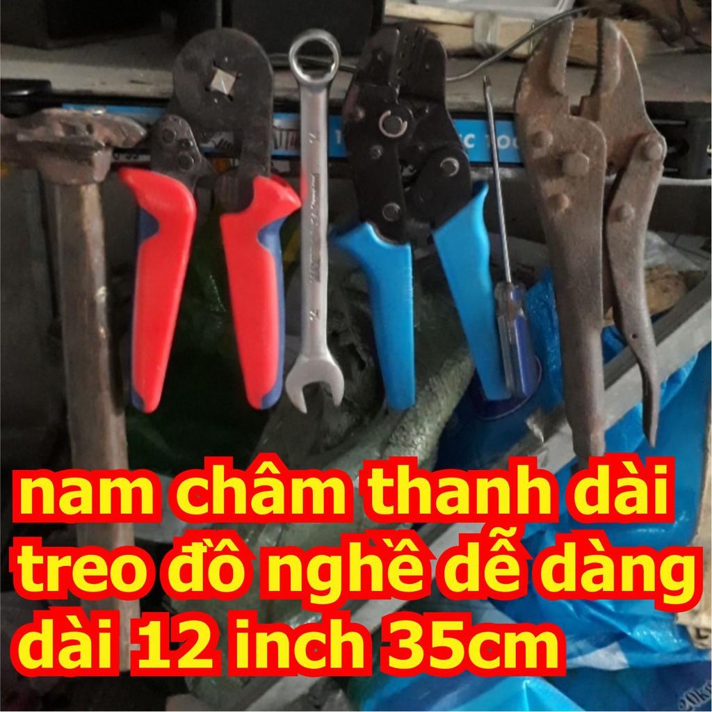 Nam châm vĩnh cửu, nam châm thanh dài treo đồ nghề dễ dàng dài 12 inch 35cm kde6393