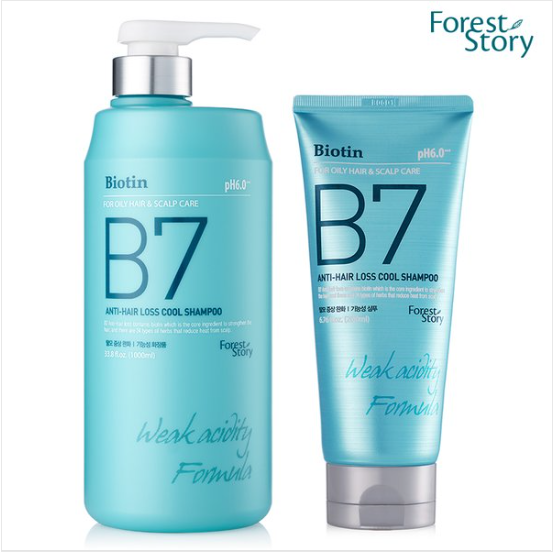 Dầu gội xả thảo dược bạc hà sạch da đầu giảm gàu, ngăn rụng tóc Biotin Anti- Hair Loss Cool Shampoo