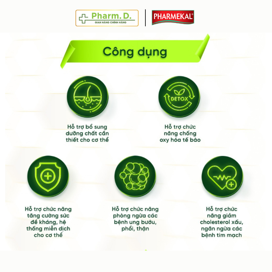 Viên Uống Đông Trùng Hạ Thảo PHARMEKAL Pure Coredyceps 1000mg Hỗ Trợ Sức Khỏe