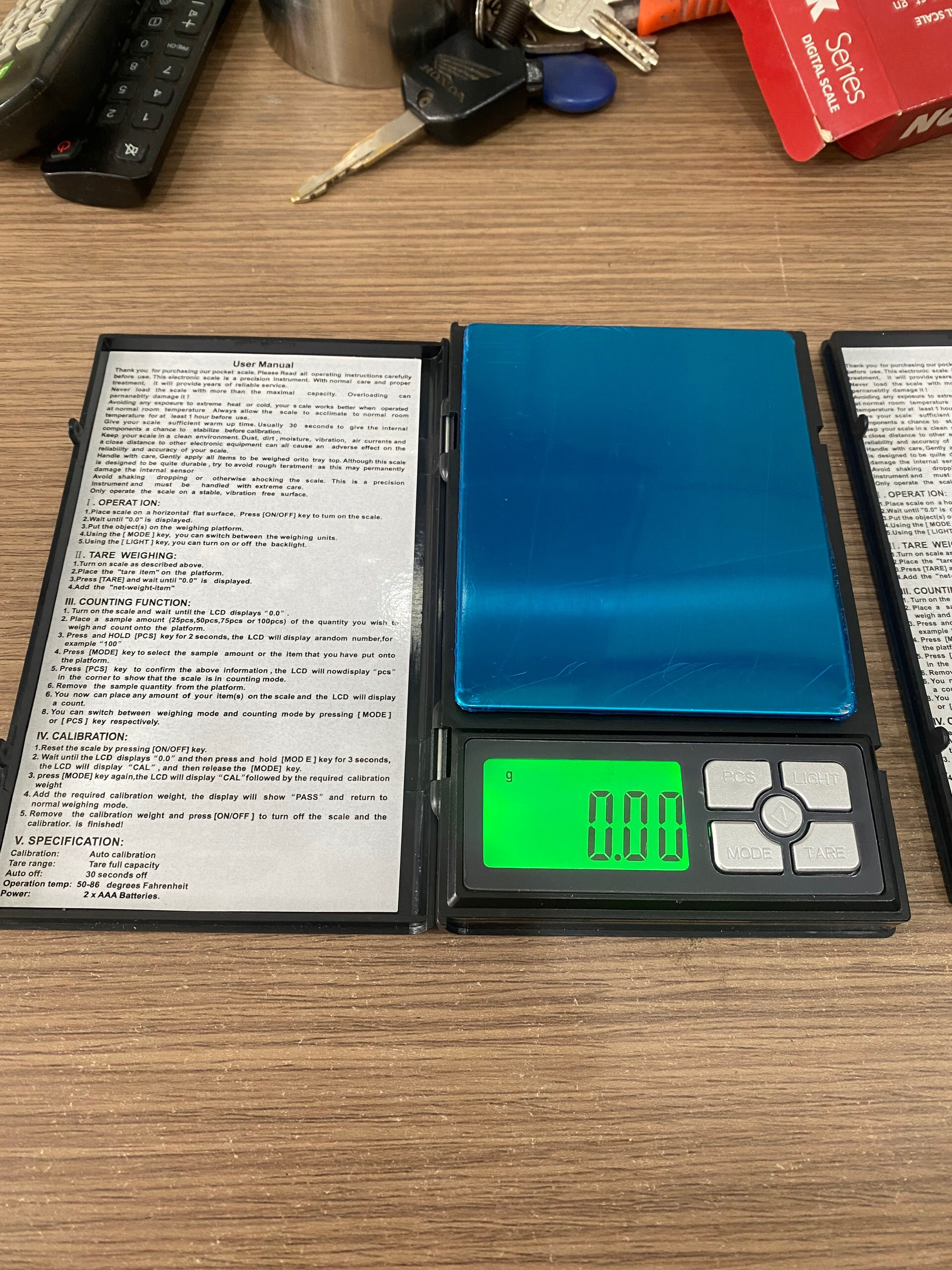 Cân điện tử mini Notebook 500g