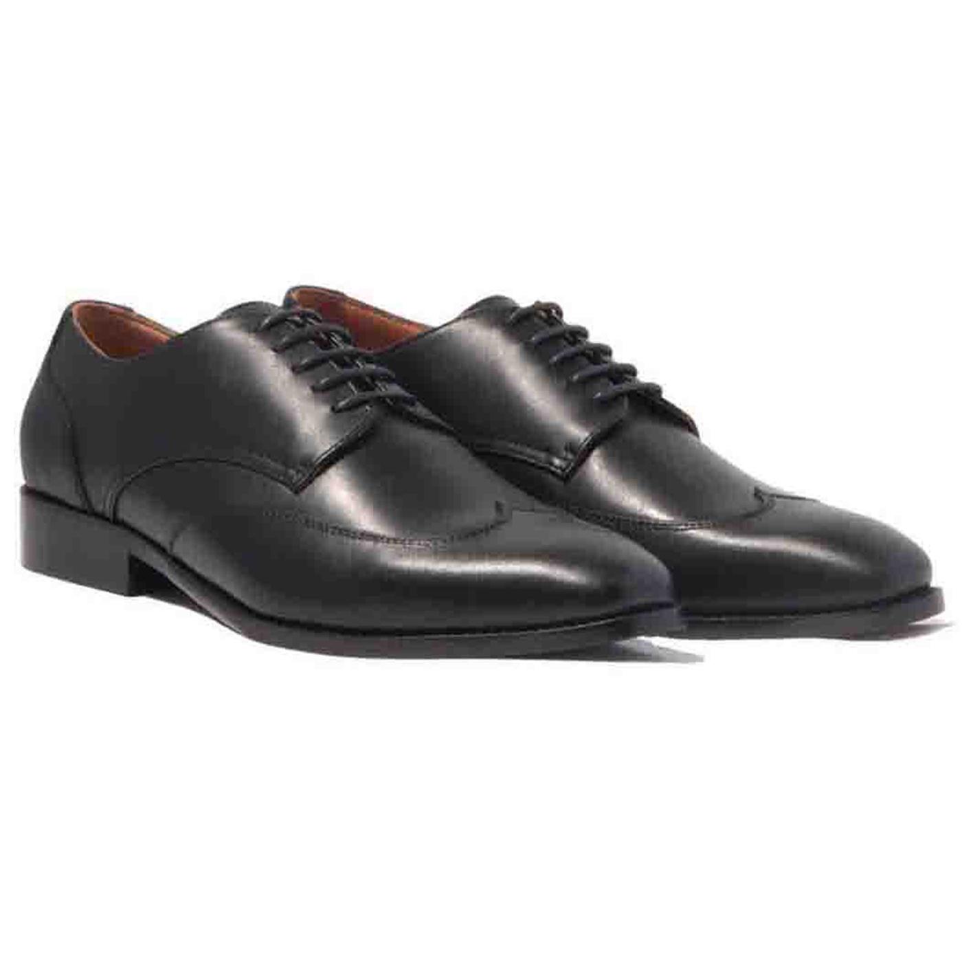 Giày Tây Nam Công Sở Banuli Da Bê Italian Dây Buộc Wingtip Derby H1WD1 (Da Veg Itali Mềm Dẻo, Đế Siêu nhẹ, Bảo Hành Trọn Đời)