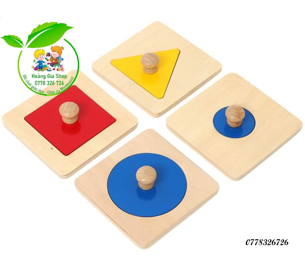 Set 4 khay ghép hình riêng lẻ - Single Shape Puzzles