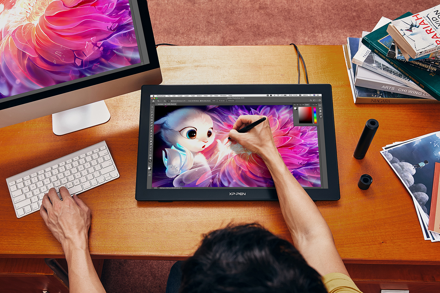 Bảng vẽ màn hình XP-PEN ARTIST 22 V2 Full HD cảm ứng nghiêng, kết nối TYPE C - Hàng chính hãng
