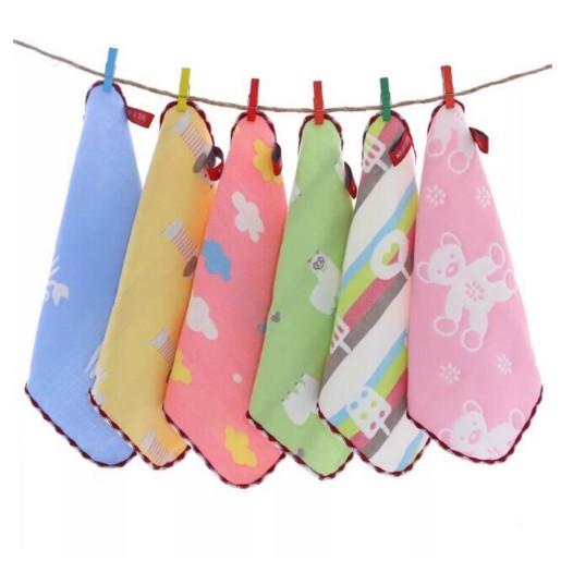 Bán lẻ 1 chiếc khăn sữa rủa mặt Lee Lee 6 lớp cotton siêu mềm mịn cho bé