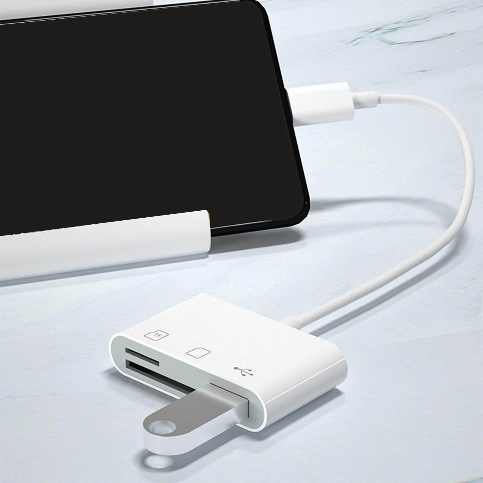 Type C TF Card Reader Hub Camera Reader to USB C Adapter