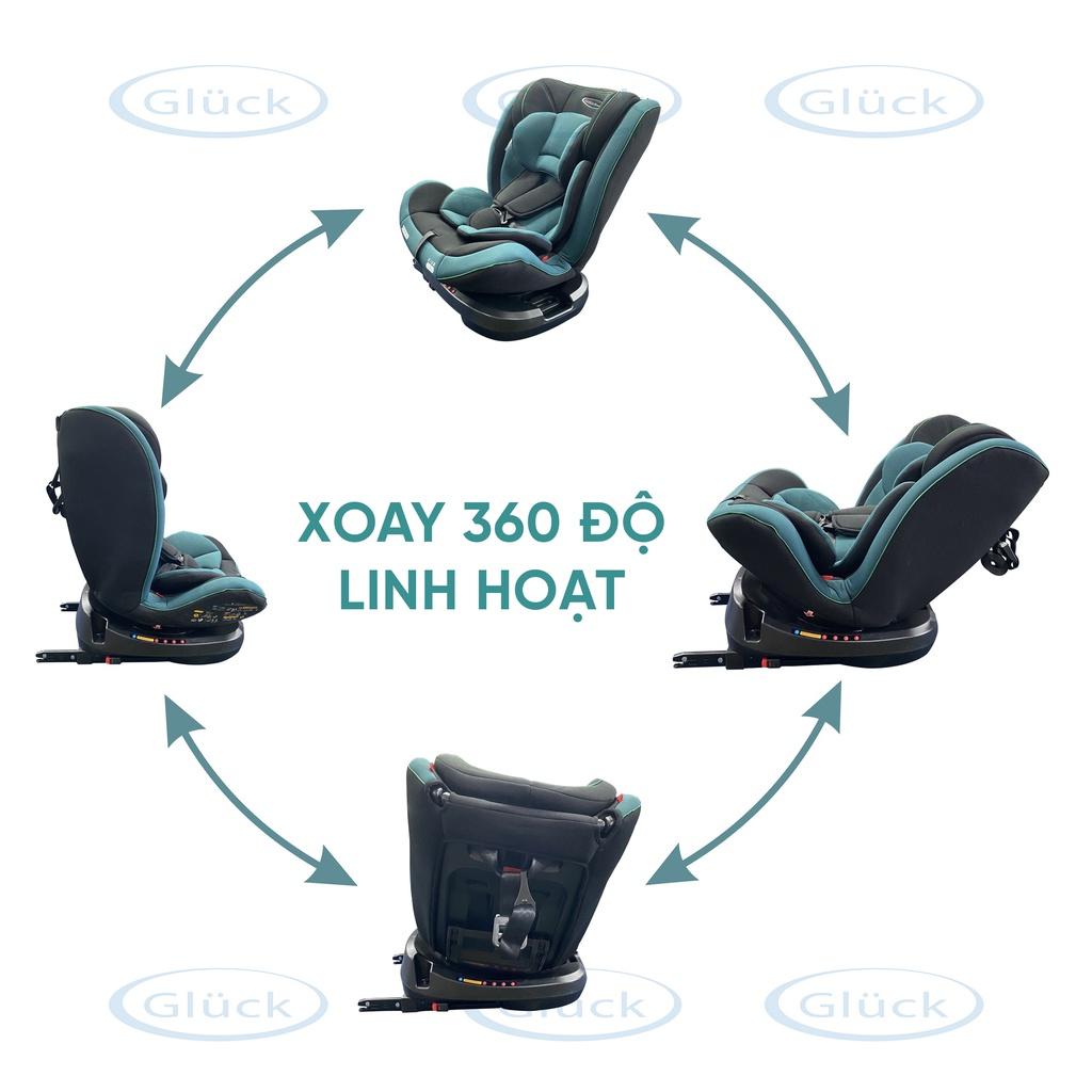 Ghế ngồi ô tô cho bé xoay 360 độ, ghế gắn xe hơi an toàn tiện dụng cho bé ISOFIX Gluck ZY-223 cho bé từ 0-12 tuổi